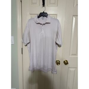 Peter Millar Summer Comfort Men's Large L Golf Polo  Pink Stripe Short Sleeve